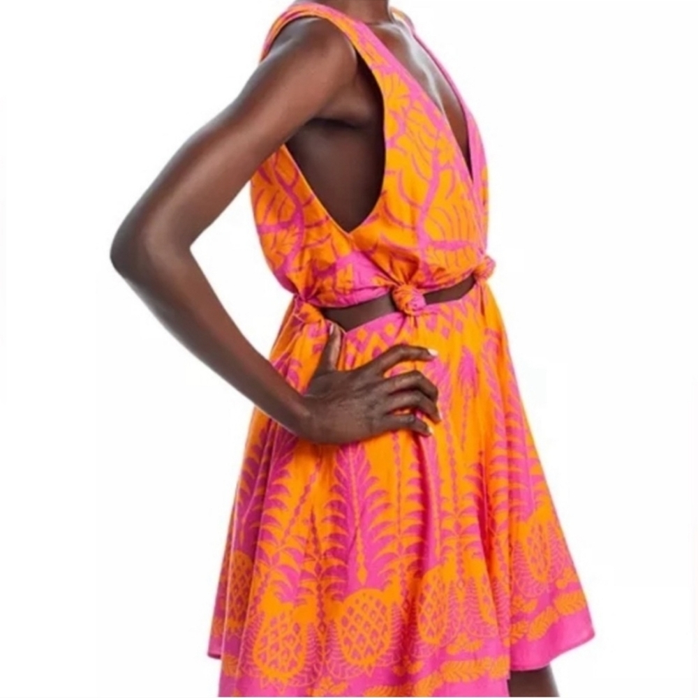 FARM Rio Pink and Orange Mini Dress - Picture 2 of 16